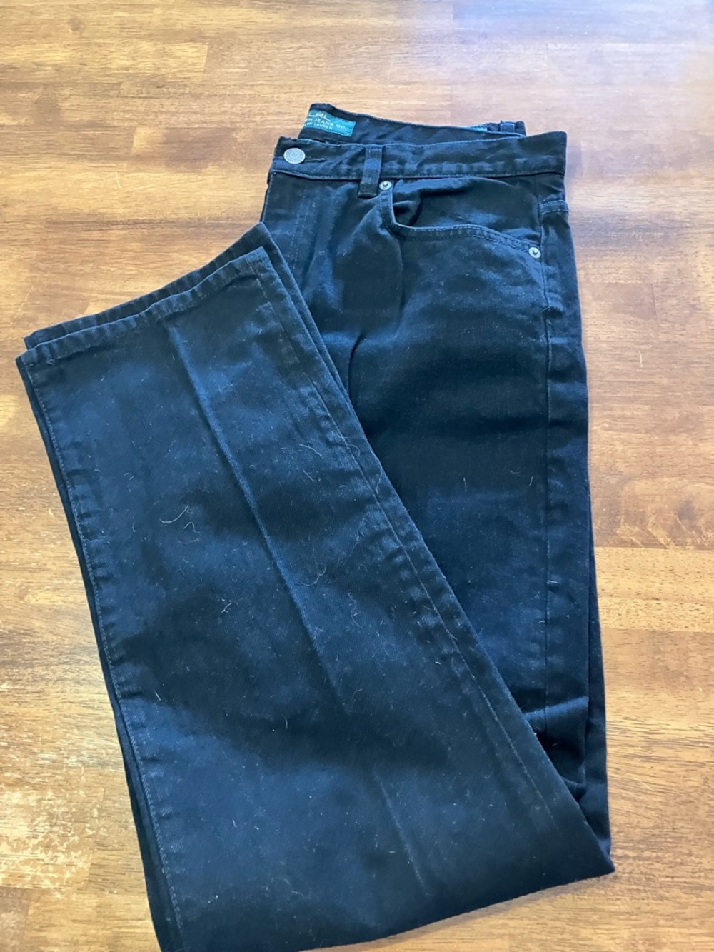 LRL Lauren Jeans Co Black Classic Straight Jeans Size 12